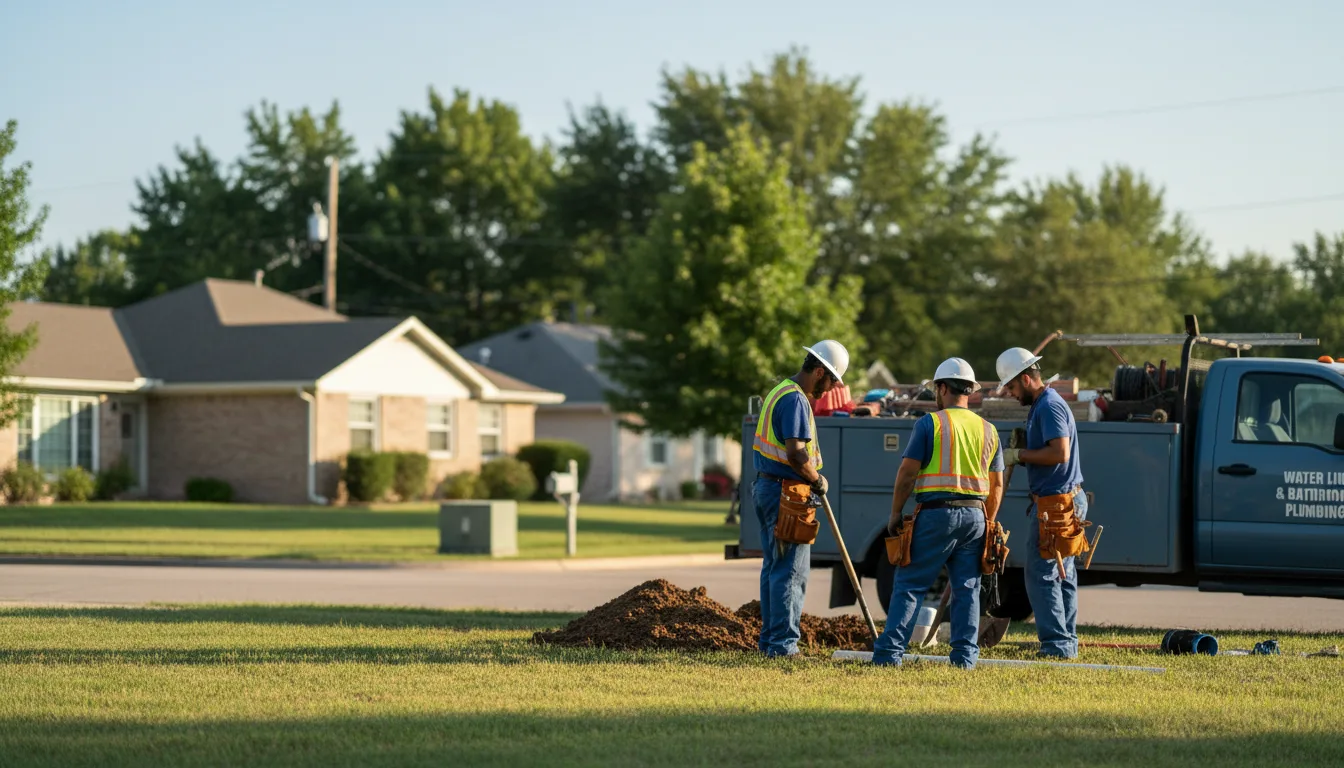 Residential water line and bathroom plumbing service in Minnesota Lake, MN